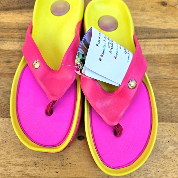 Hawaiian Jellys Ultra Comfort Mango Fruit Unisex  Sandals Women's Size 8 - Picture 5 of 15